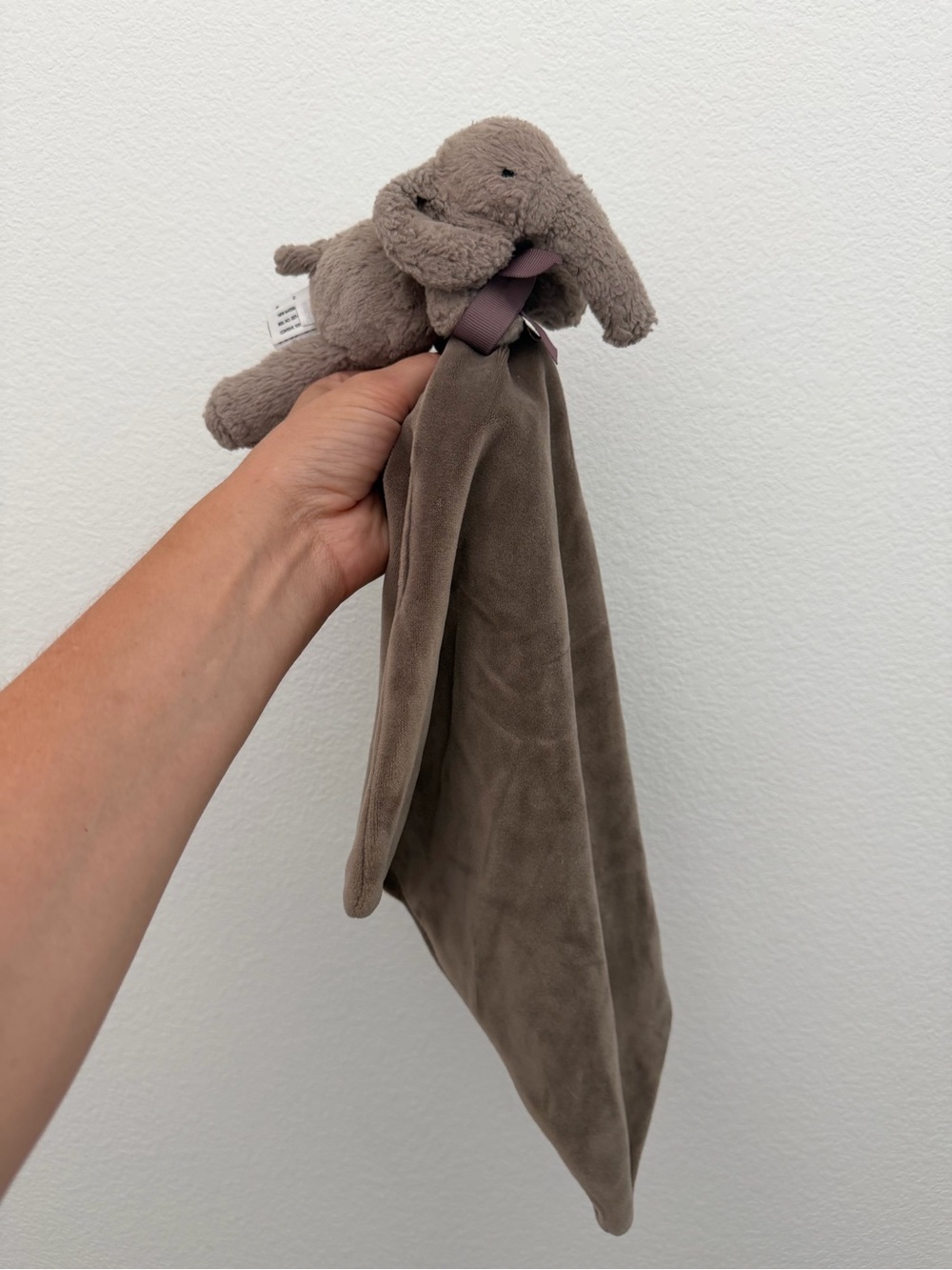 Jellycat London Smudge Elephant Soother Grey Plush Security Blanket Lovey Toy